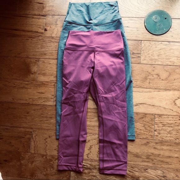 lululemon athletica Pants - Mint Lululemon athletica 3/4 leggings sane cut different fabric  pink gray